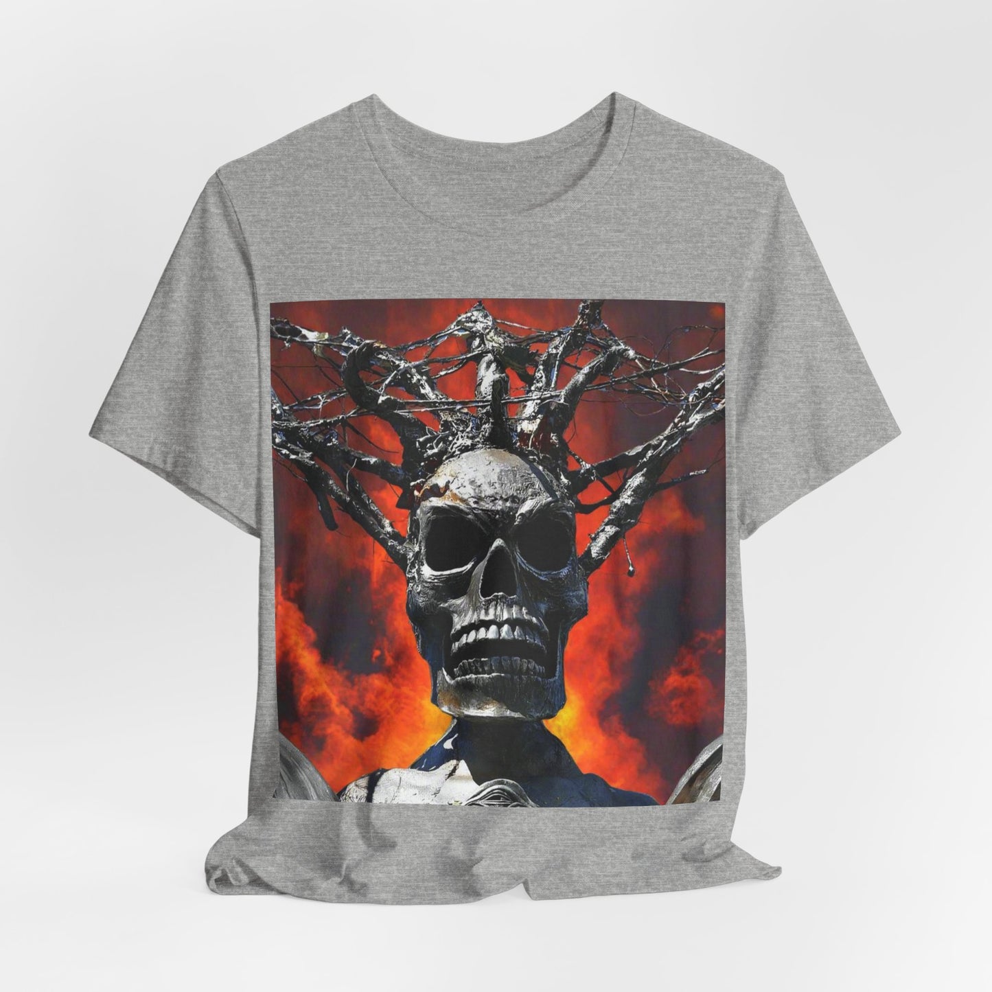 Skull Warrior Inferno Stare - Unisex Jersey Short Sleeve Tee