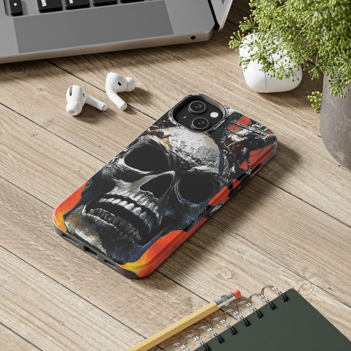 Skull Warrior Inferno Stare (v1) - Tough Phone Cases