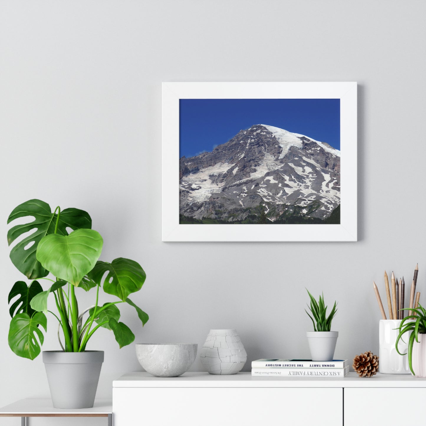 Majestic Mt. Rainier - Framed Horizontal Poster