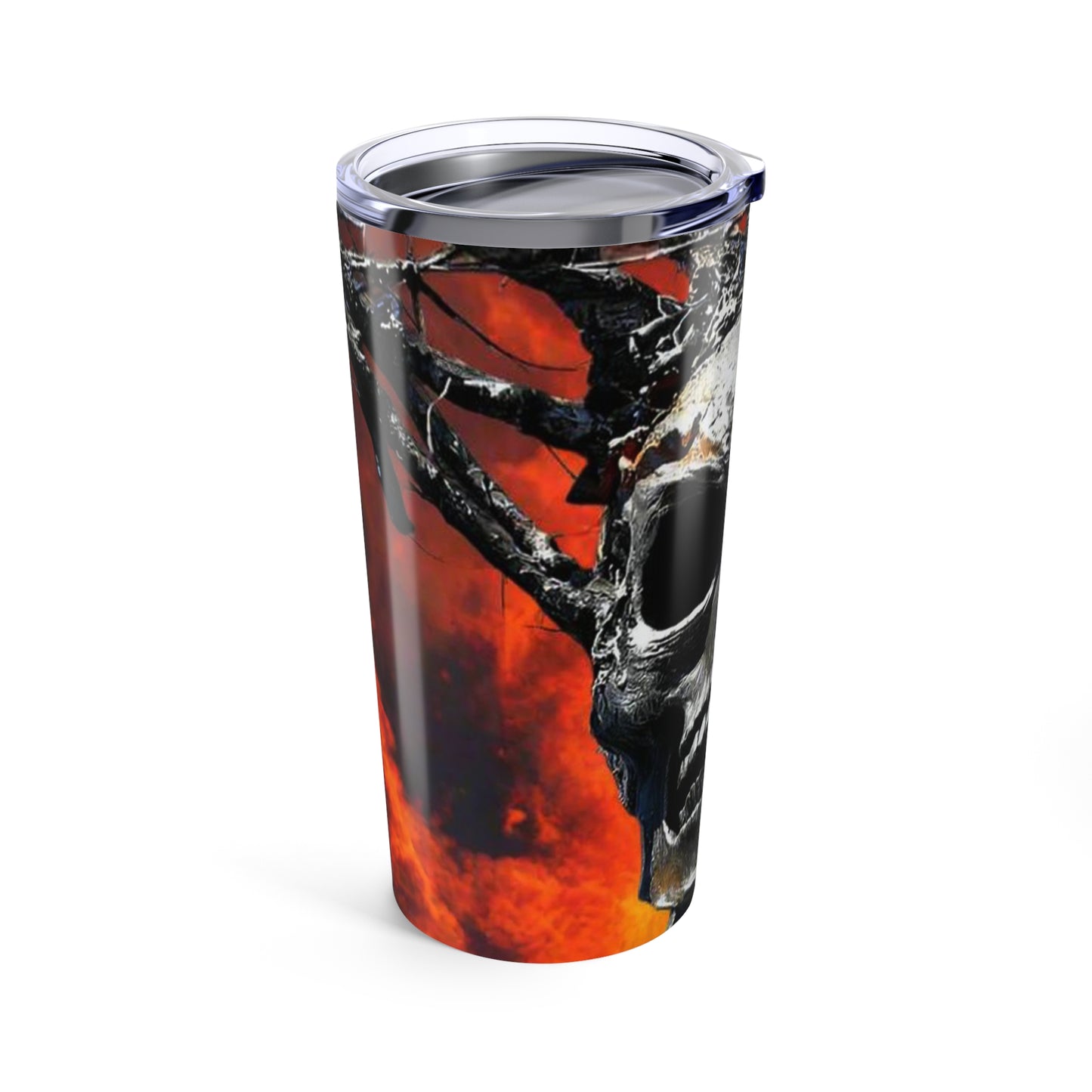 Skull Warrior Inferno Stare - Stainless Steel Tumbler 20oz