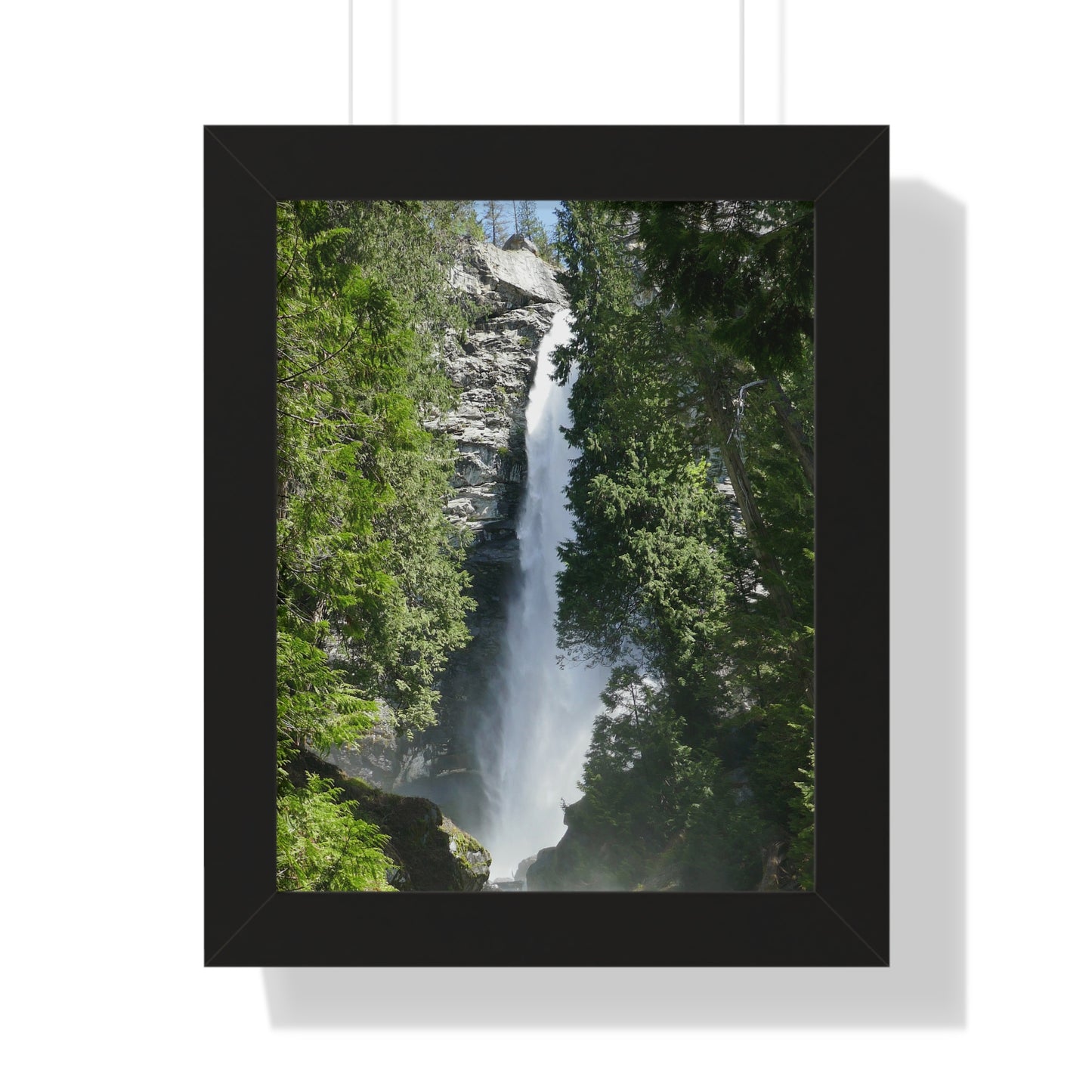 Roaring Rainbow Falls -  Framed Vertical Poster