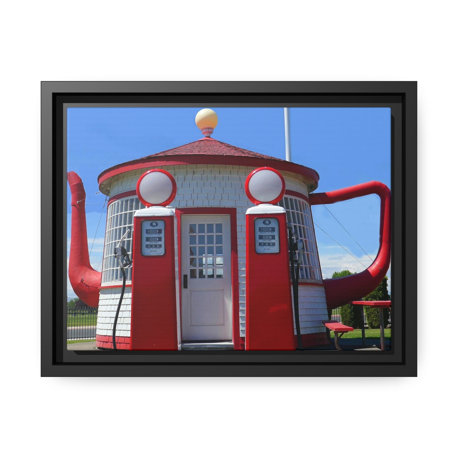 Awesome Teapot Dome Service Station - Matte Canvas, Black Frame - Fry1Productions