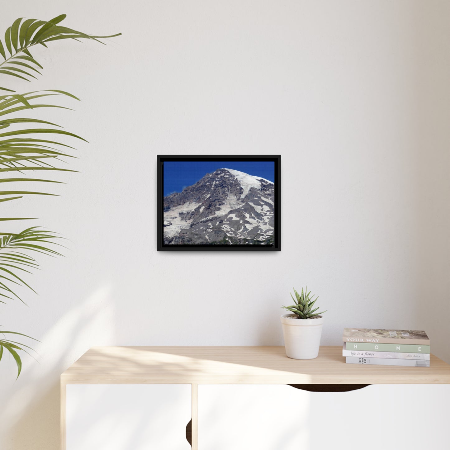 Majestic Mt. Rainier - Matte Canvas, Black Frame - Fry1Productions