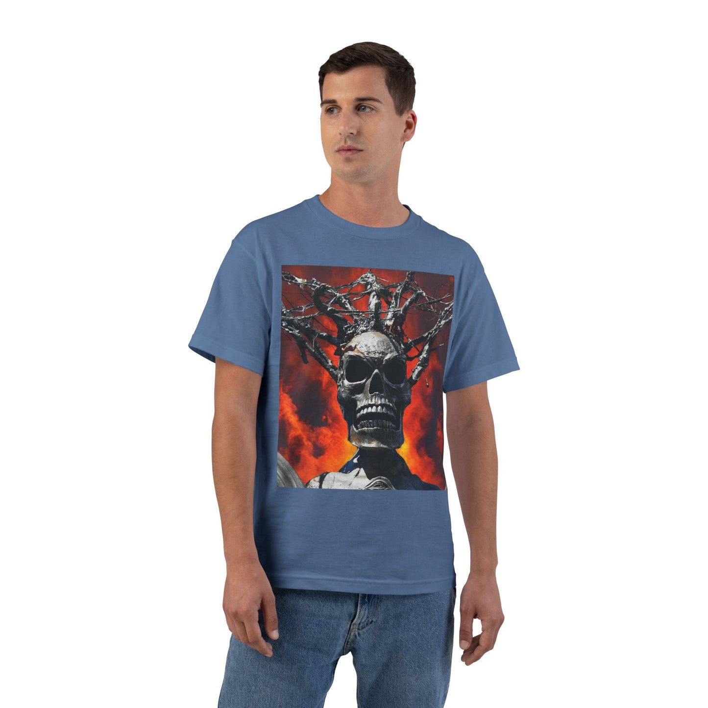 Skull Warrior Inferno Stare - Beefy-T®  Short-Sleeve T-Shirt