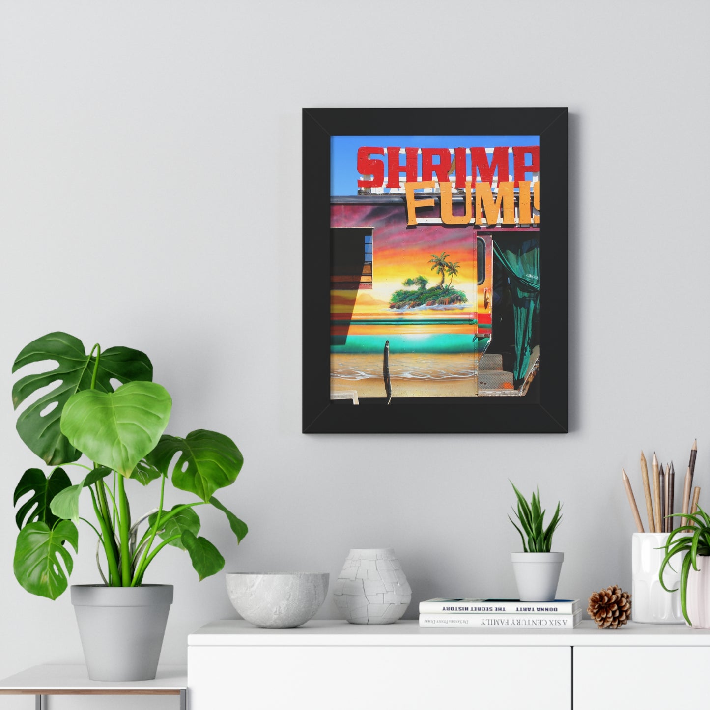 Island Love - Framed Vertical Poster