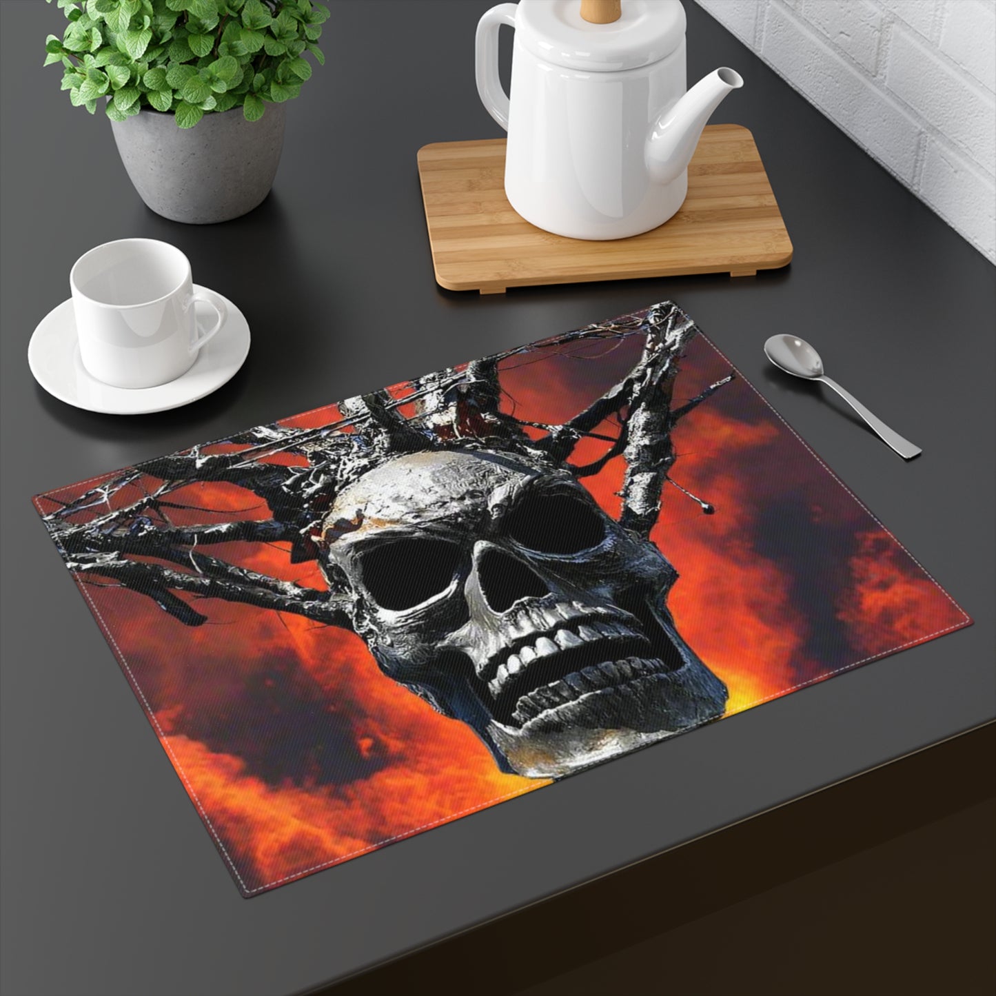 Skull Warrior Inferno Stare - Placemat, 1pc