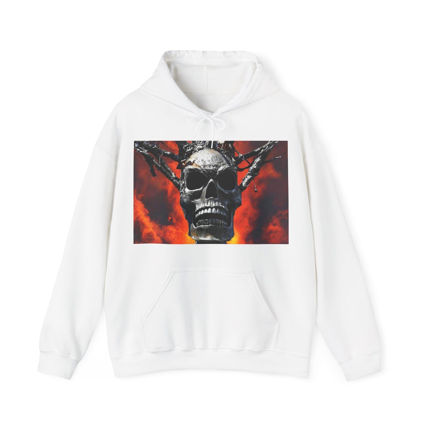 Skull Warrior Inferno Stare - Unisex Heavy Blend Hooded Sweatshirt