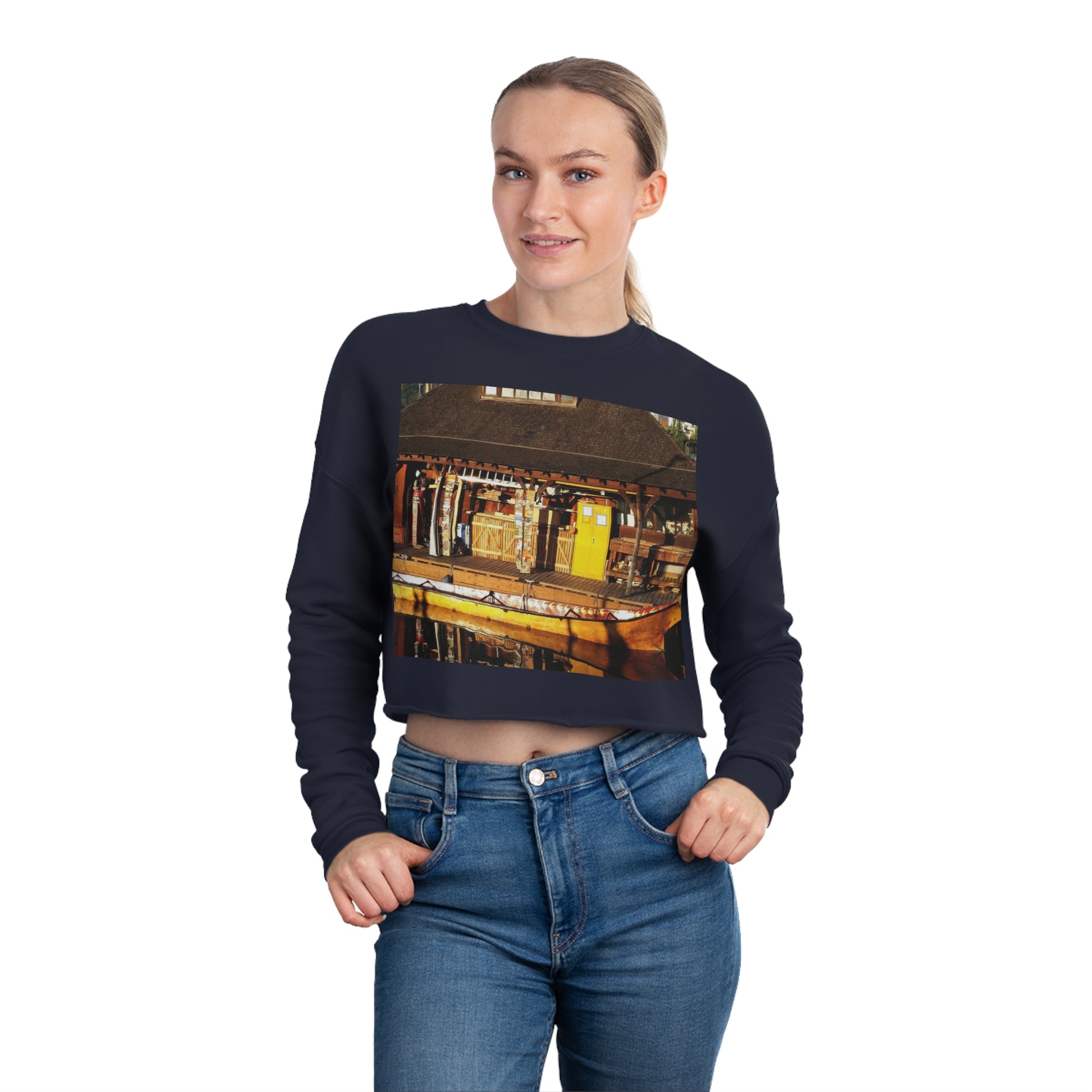 Qil' Bid Awe - Women's Cropped Sweatshirt - Fry1Productions