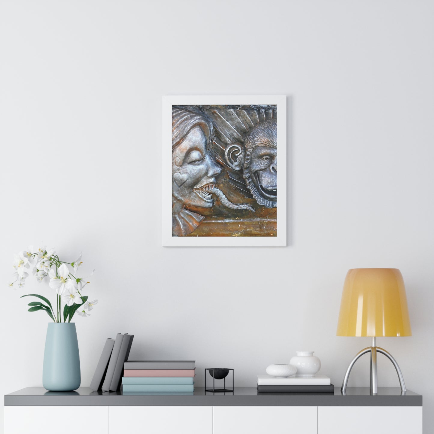 Snakily Speaking - Framed Vertical Poster