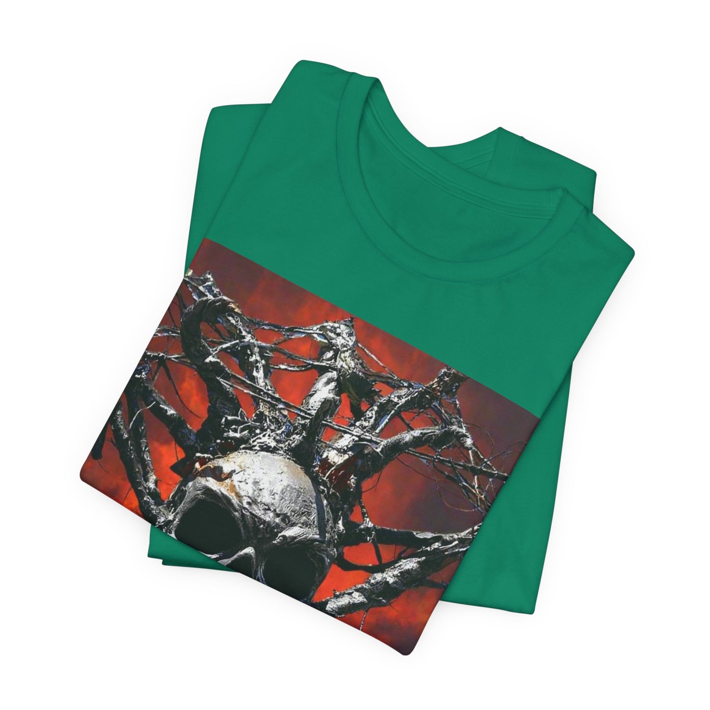 Skull Warrior Inferno Stare - Unisex Jersey Short Sleeve Tee