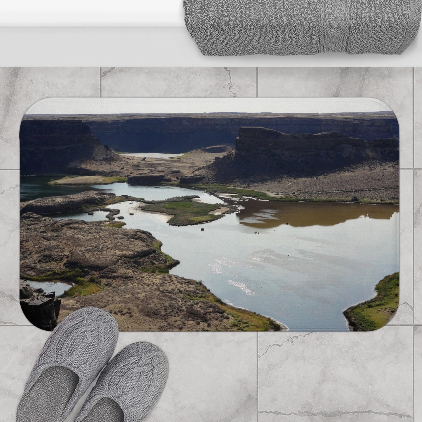 Reminisce Of Ancient Thunder - Microfiber Bath Mat - Fry1Productions