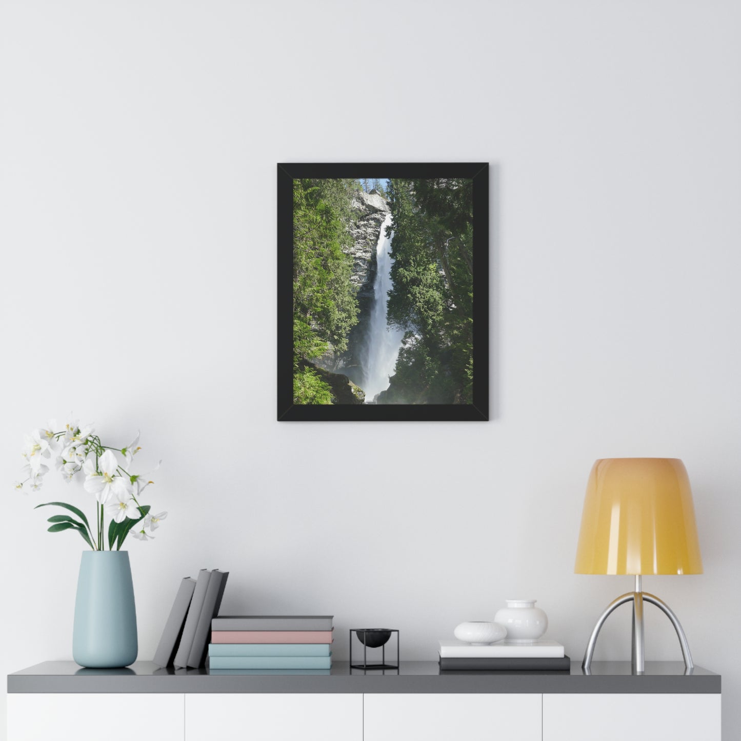Roaring Rainbow Falls -  Framed Vertical Poster