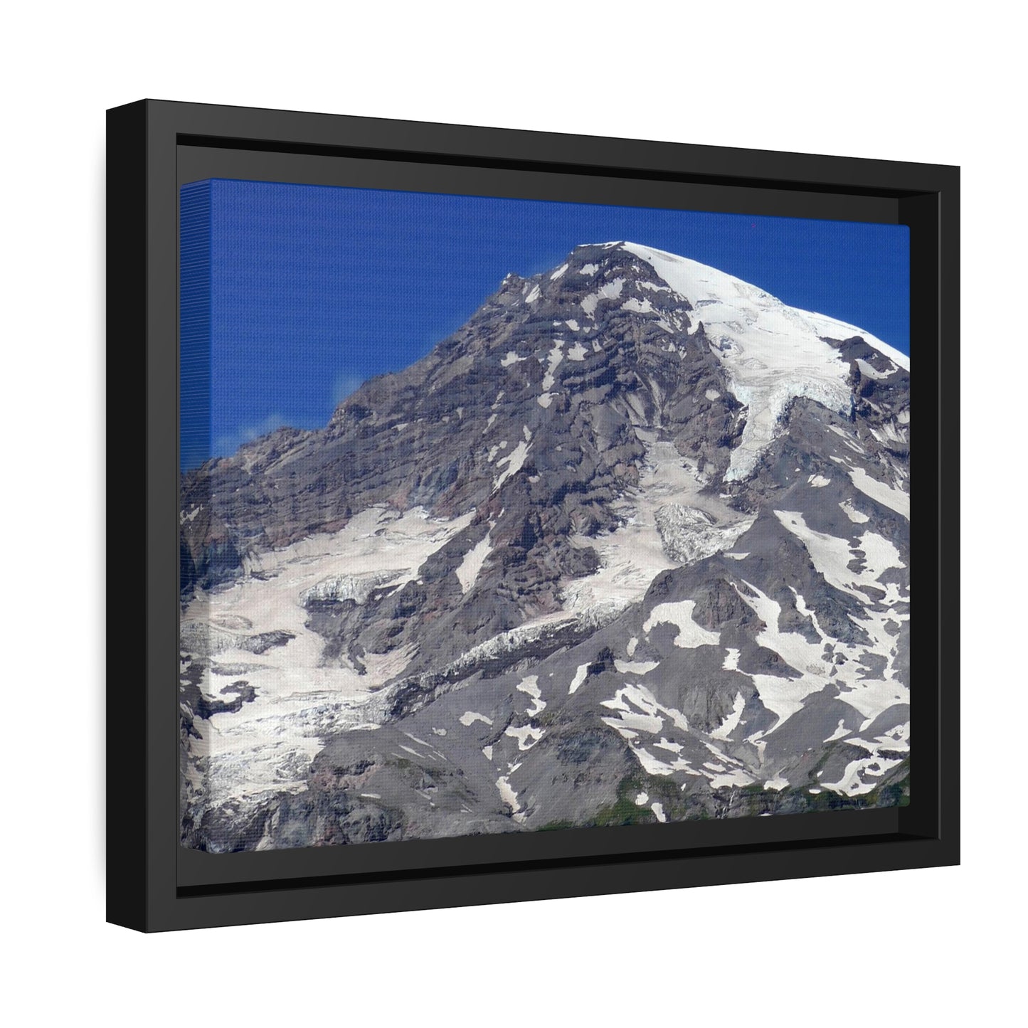 Majestic Mt. Rainier - Matte Canvas, Black Frame - Fry1Productions