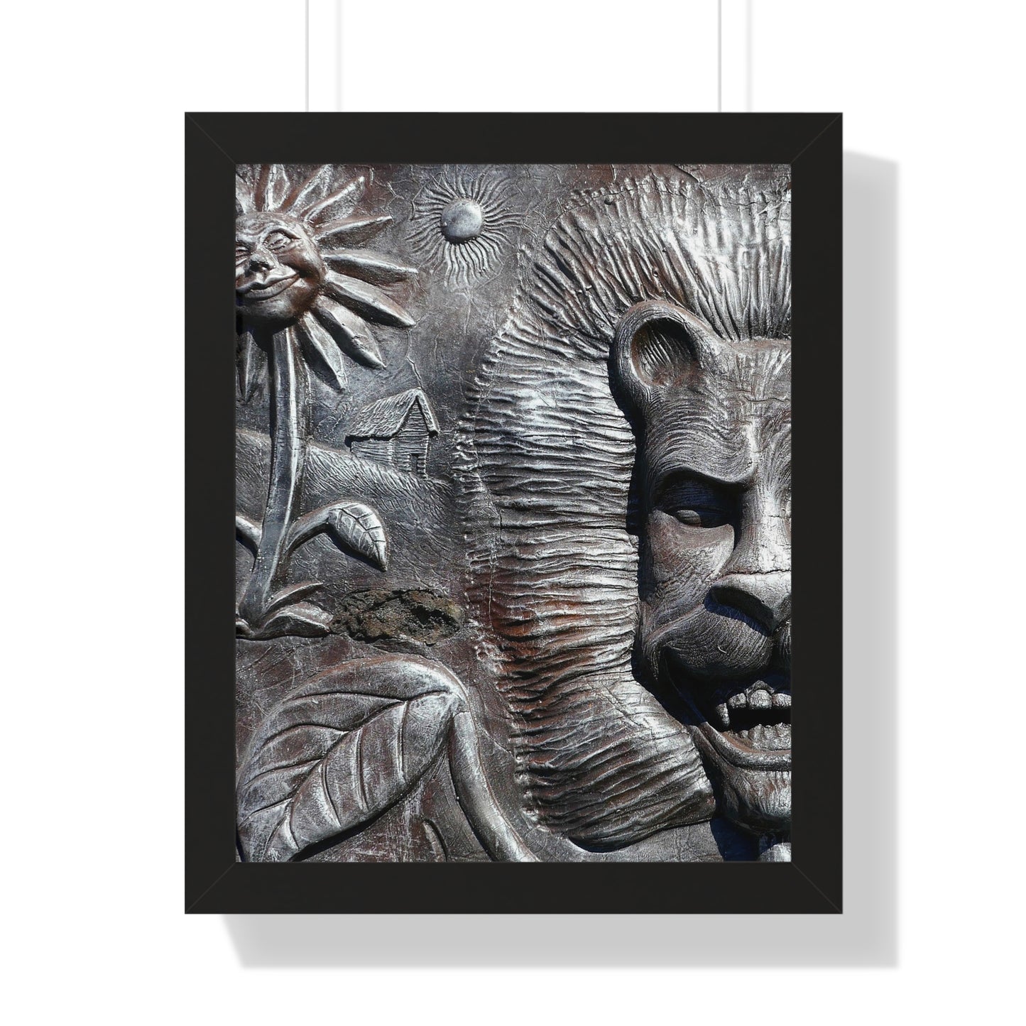 Lion's Friends Forever V2 - Framed Vertical Poster