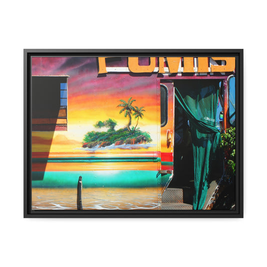 Island Love - Matte Canvas, Black Frame - Fry1Productions