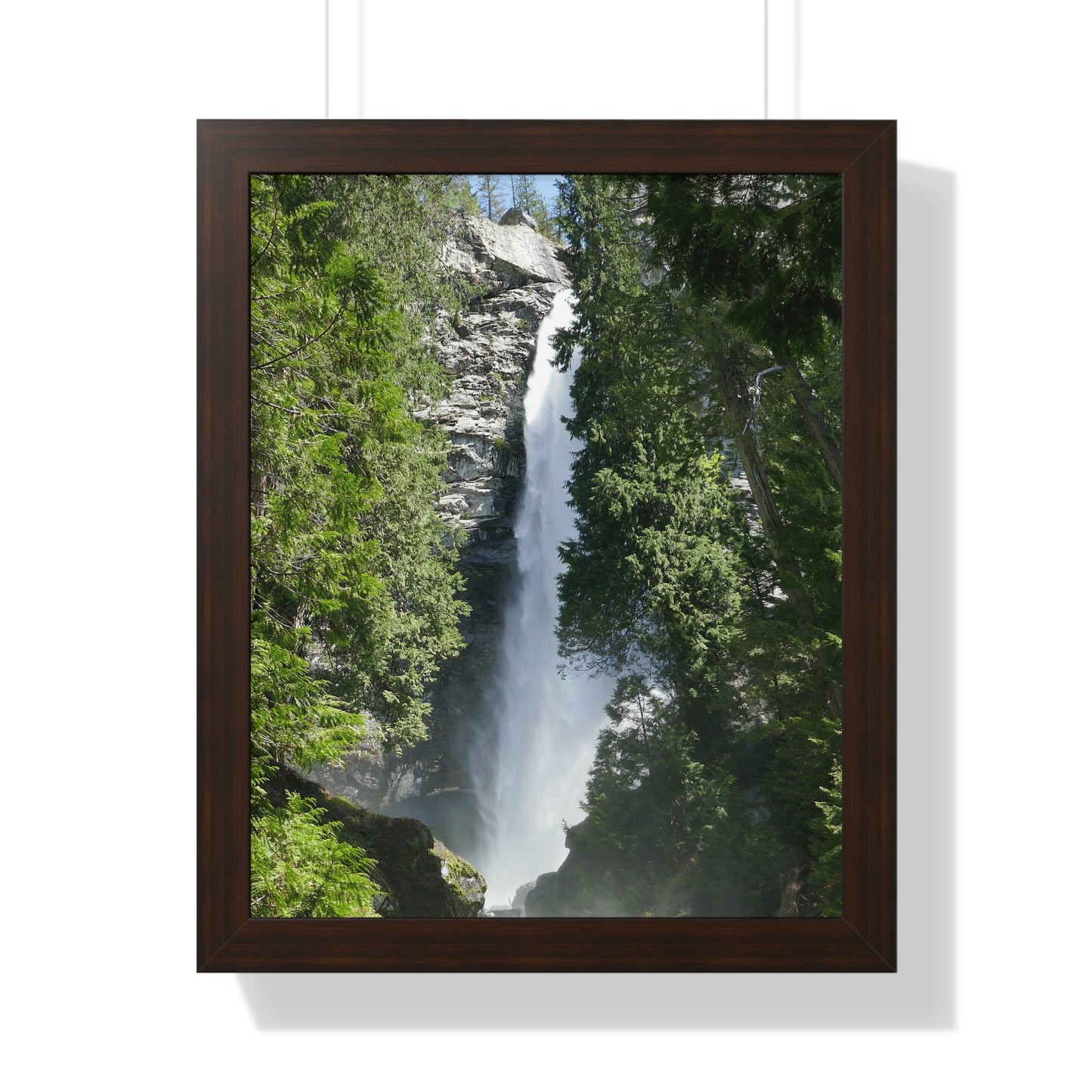 Roaring Rainbow Falls -  Framed Vertical Poster