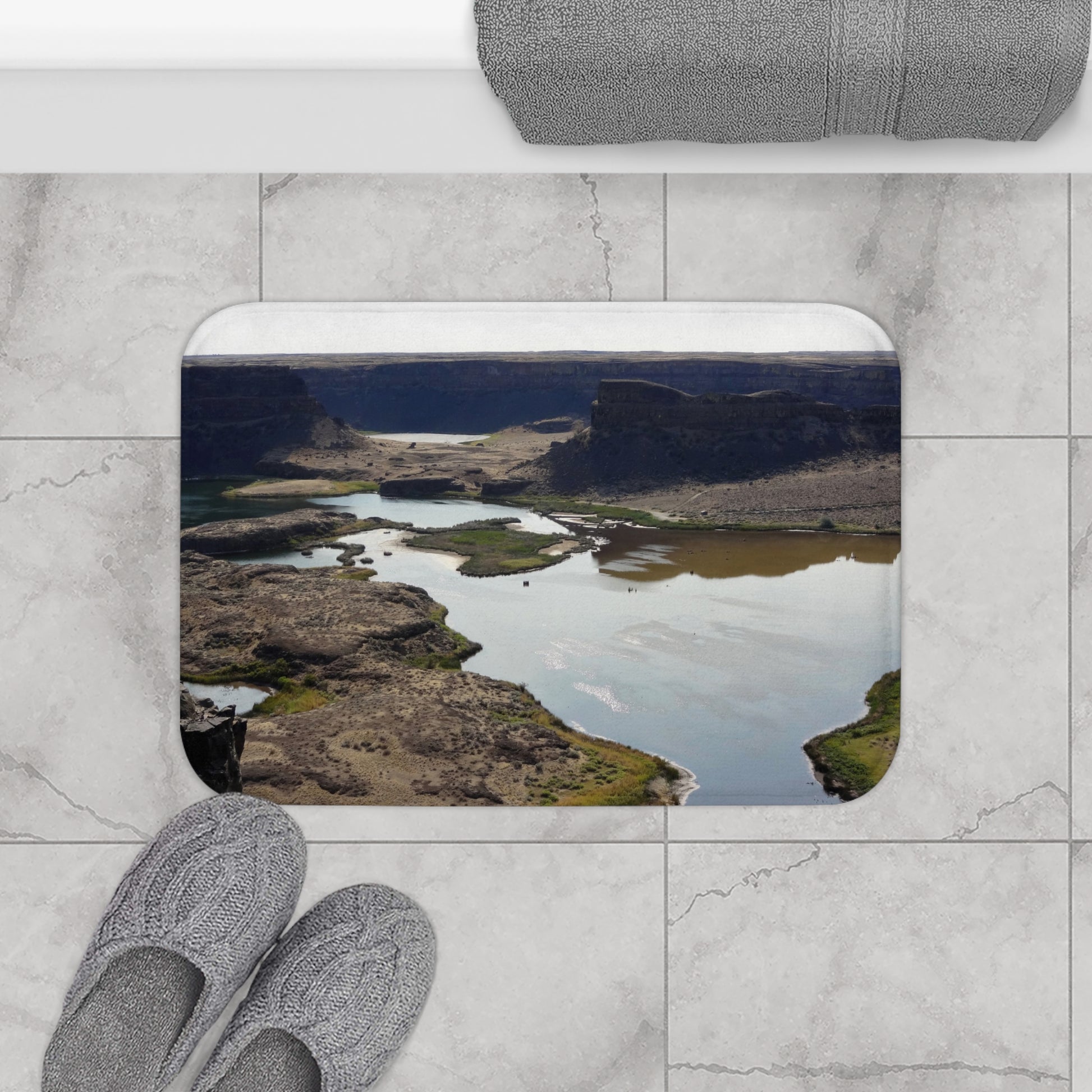 Reminisce Of Ancient Thunder - Microfiber Bath Mat - Fry1Productions