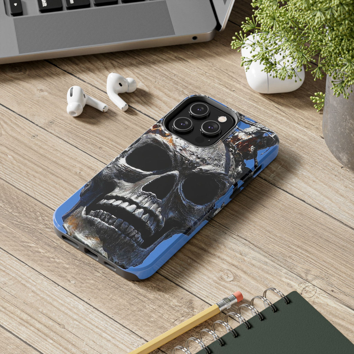 Skull Warrior Stare - Tough Phone Cases