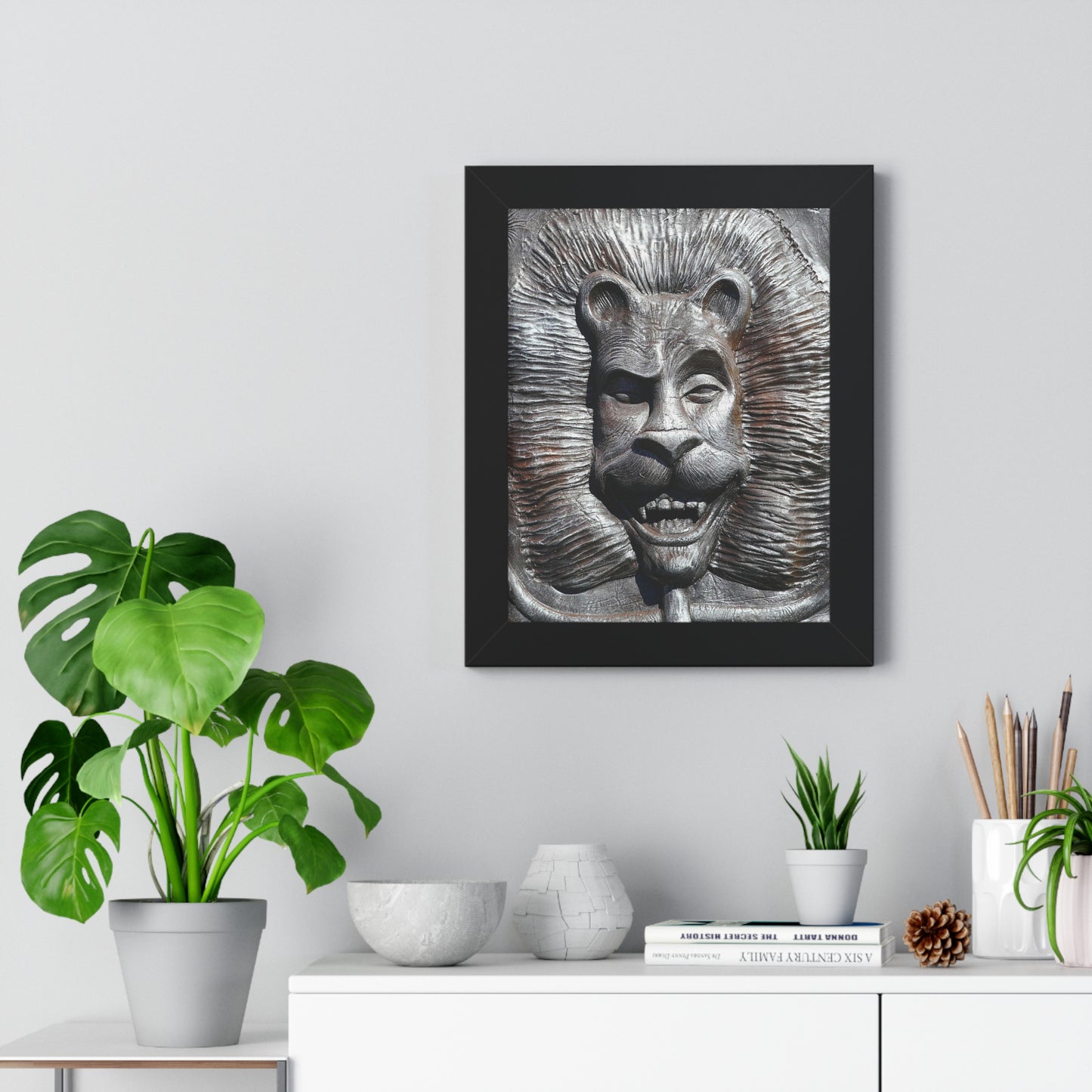 Lion's Friends Forever - Framed Vertical Poster