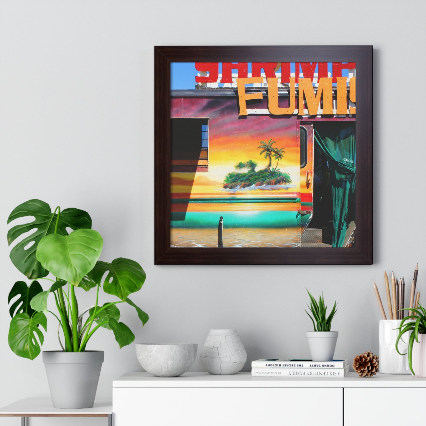 Island Love - Framed Vertical Poster
