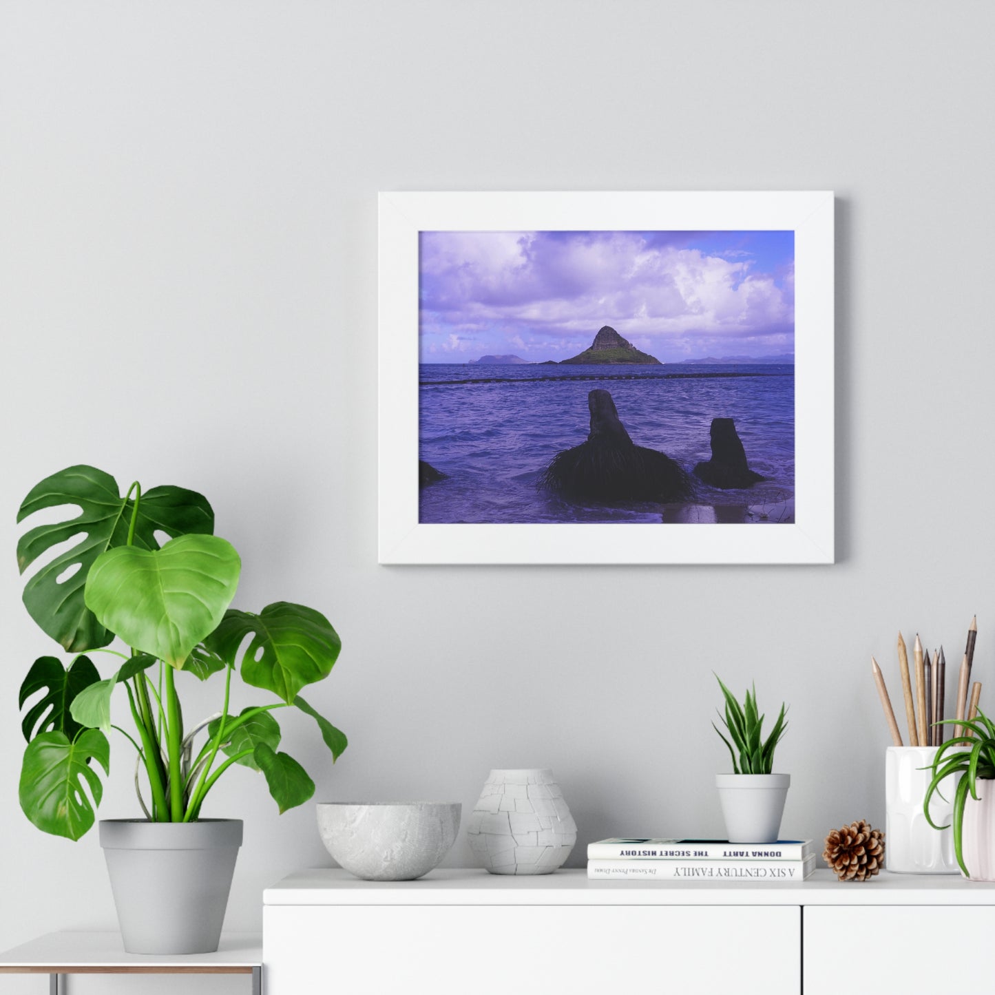 Wade To Chinaman's Hat - Framed Horizontal Poster
