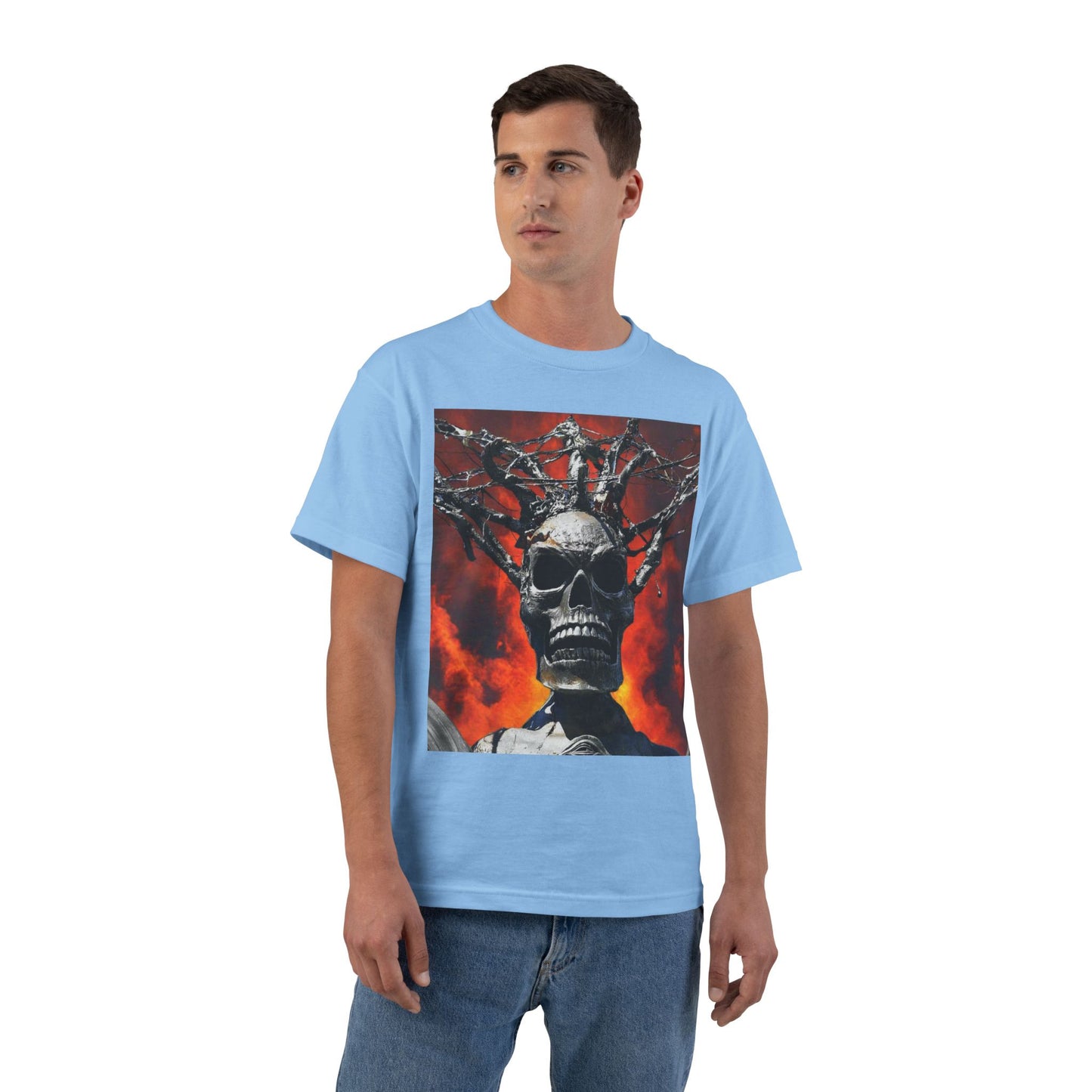 Skull Warrior Inferno Stare - Beefy-T®  Short-Sleeve T-Shirt