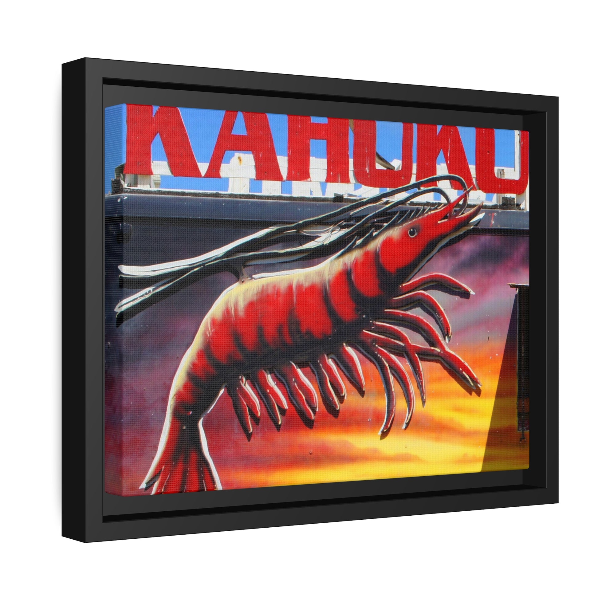 Kahuku Kai - Matte Canvas, Black Frame - Fry1Productions
