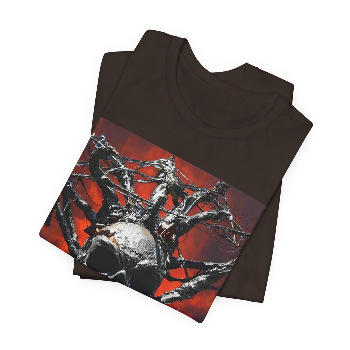 Skull Warrior Inferno Stare - Unisex Jersey Short Sleeve Tee