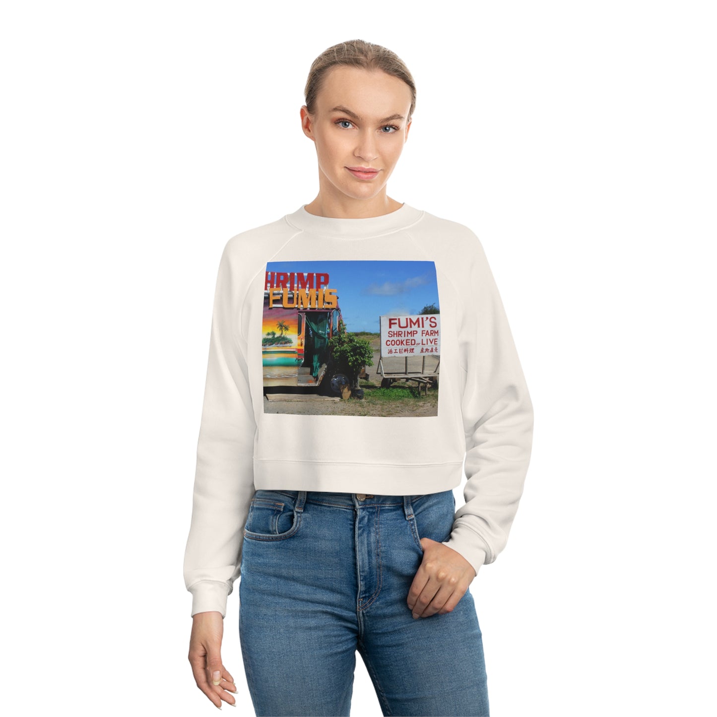 Kaulana Delights - Women's Cropped Fleece Pullover - Fry1Productions