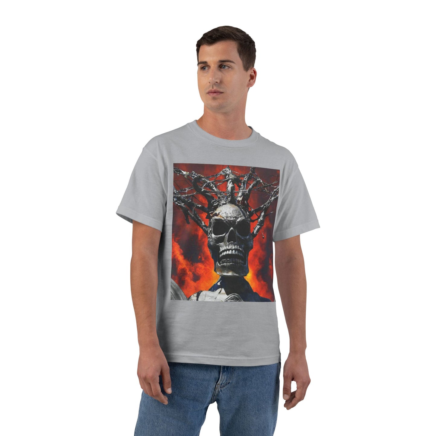 Skull Warrior Inferno Stare - Beefy-T®  Short-Sleeve T-Shirt