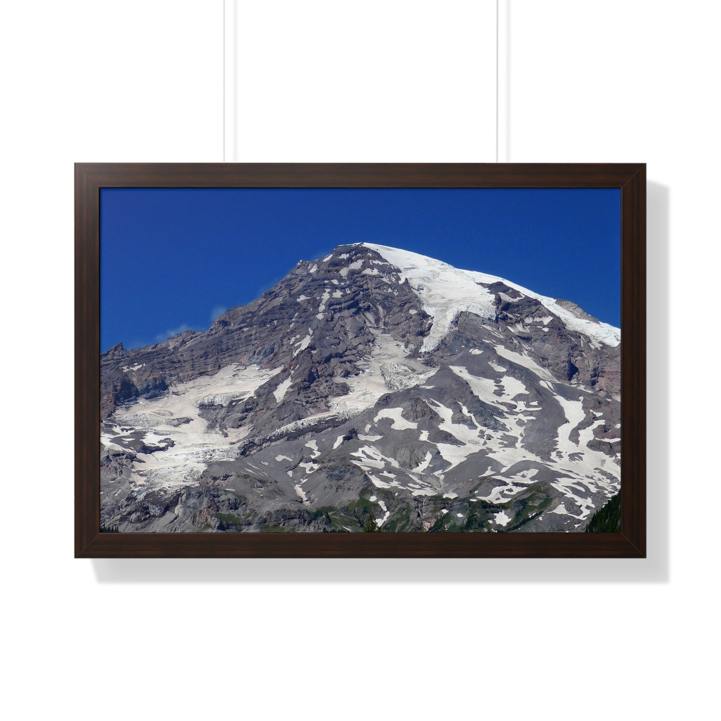 Majestic Mt. Rainier - Framed Horizontal Poster
