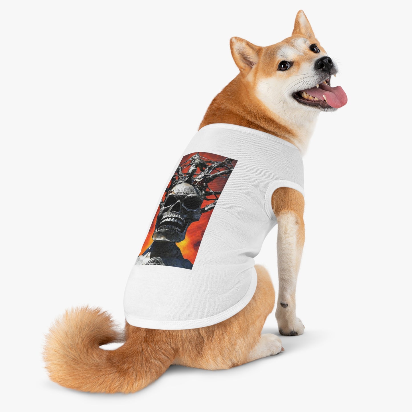Skull Warrior Inferno Stare - Pet Tank Top