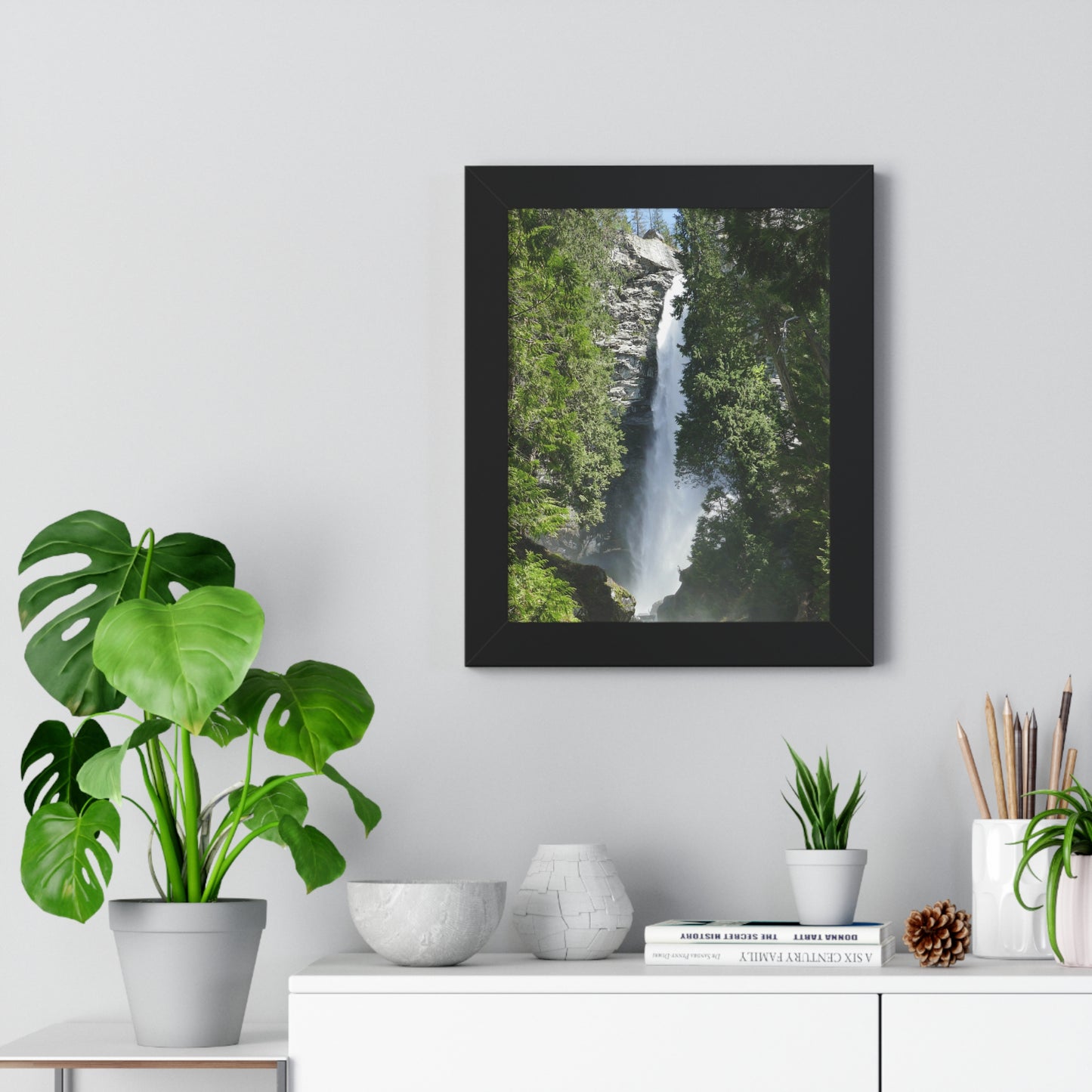 Roaring Rainbow Falls -  Framed Vertical Poster