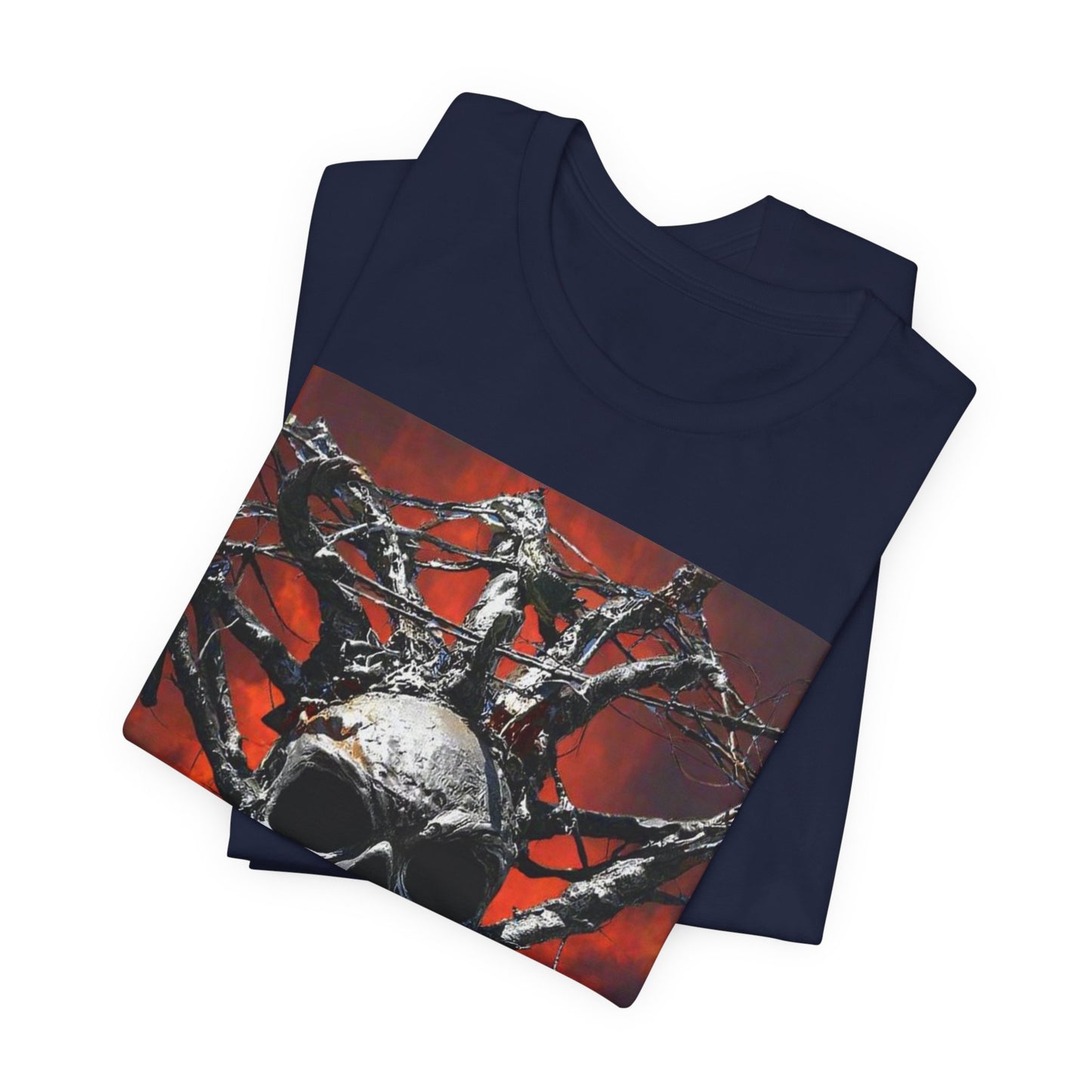 Skull Warrior Inferno Stare - Unisex Jersey Short Sleeve Tee
