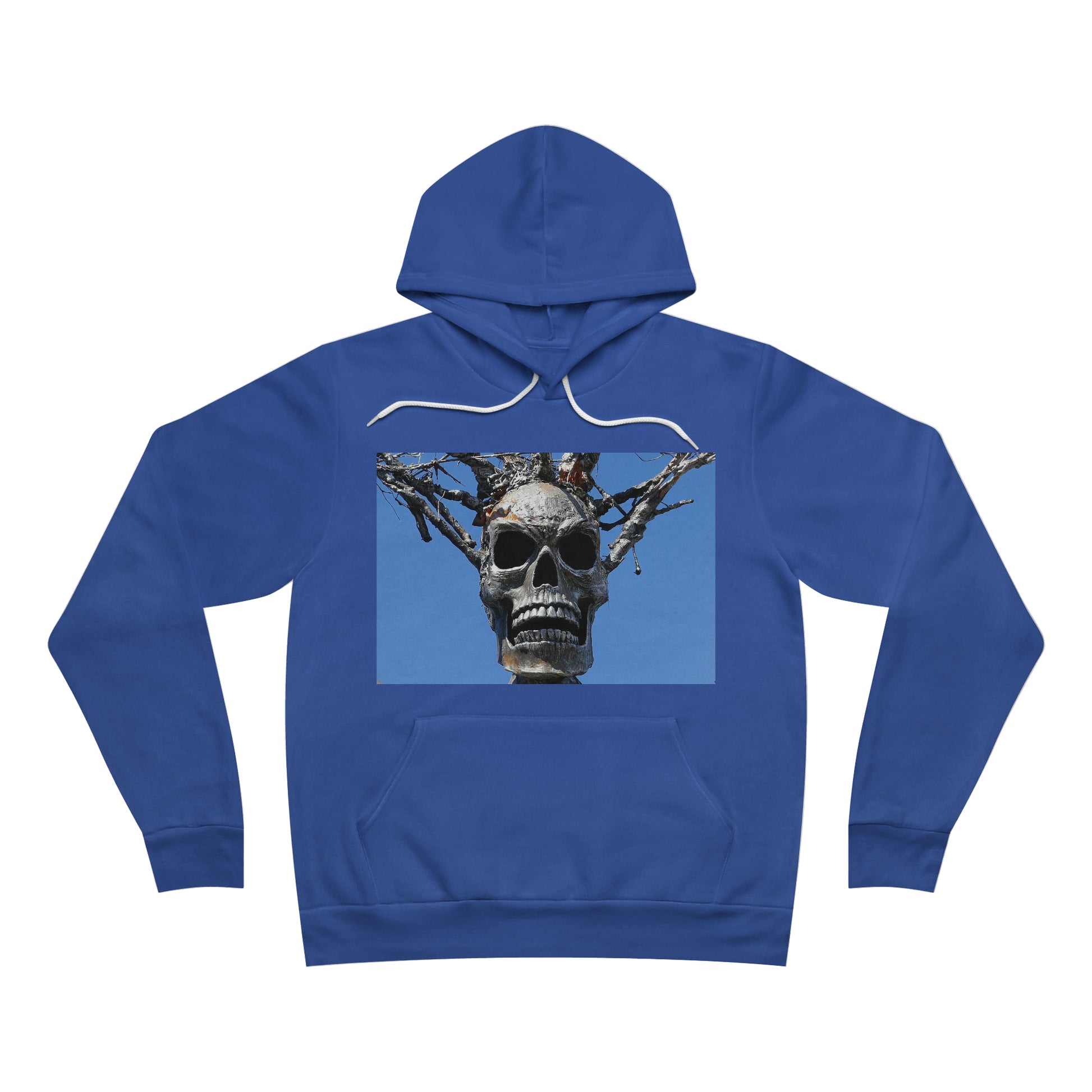 Skull Warrior Stare - Unisex Sponge Fleece Pullover Hoodie - Fry1Productions