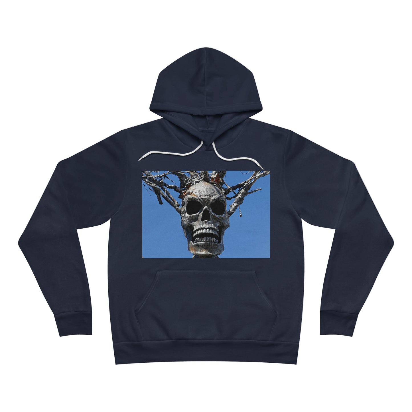 Skull Warrior Stare - Unisex Sponge Fleece Pullover Hoodie - Fry1Productions