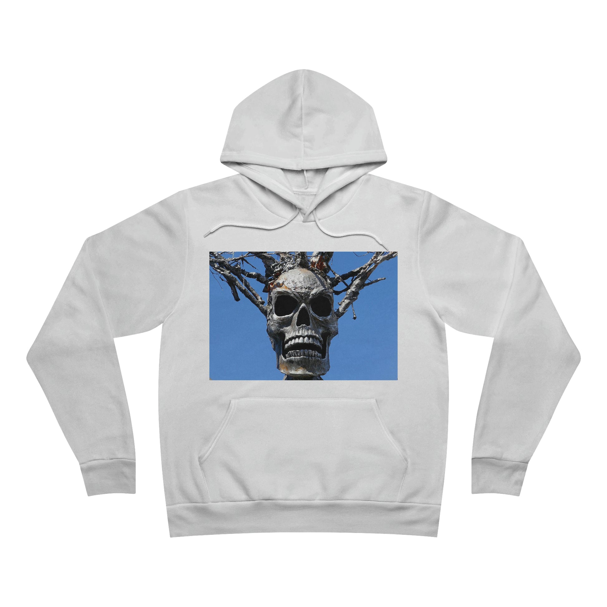 Skull Warrior Stare - Unisex Sponge Fleece Pullover Hoodie - Fry1Productions