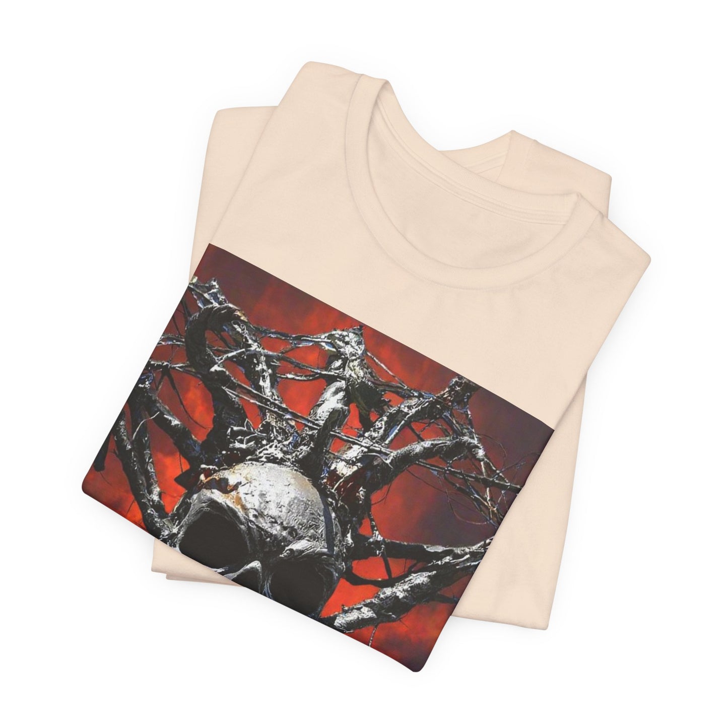 Skull Warrior Inferno Stare - Unisex Jersey Short Sleeve Tee