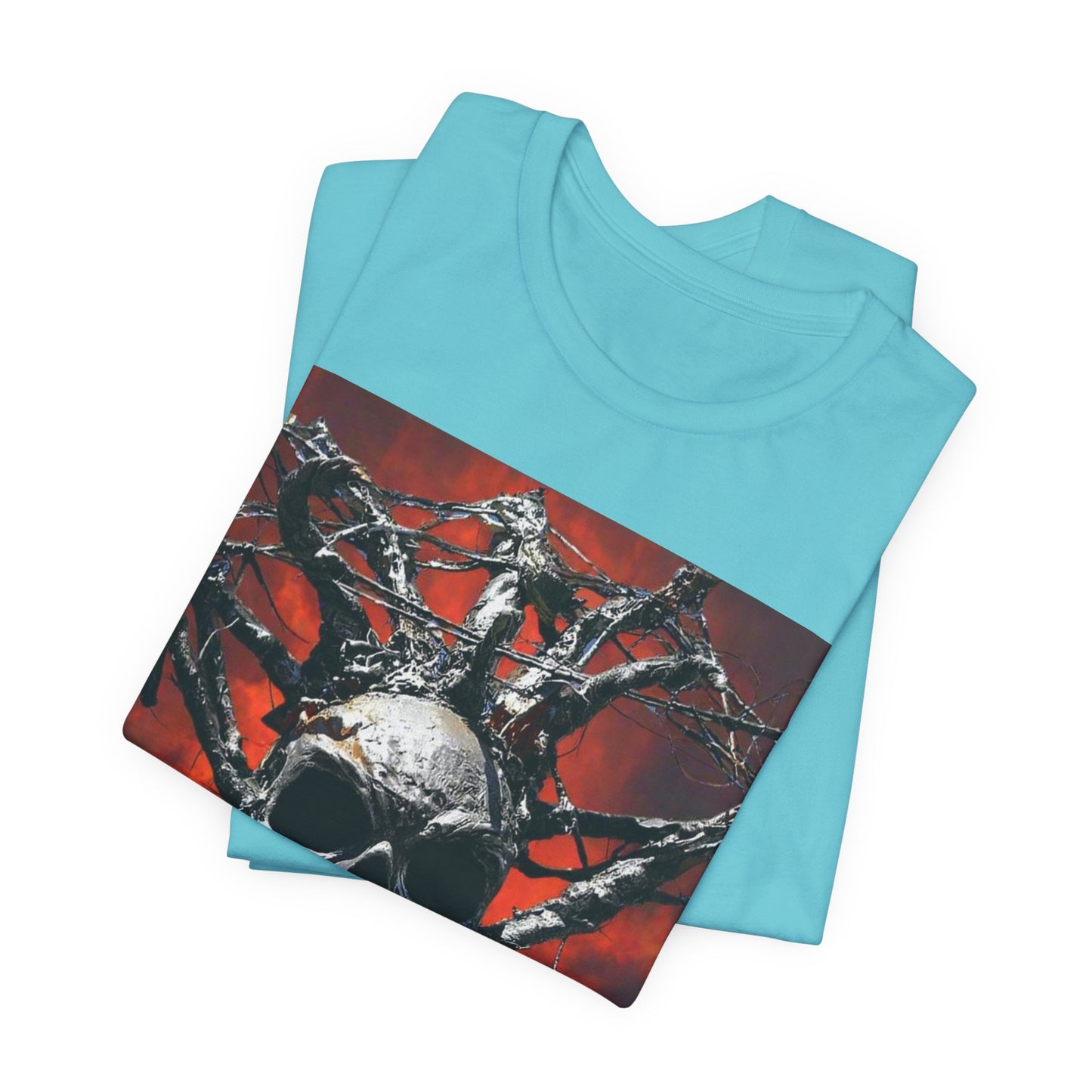 Skull Warrior Inferno Stare - Unisex Jersey Short Sleeve Tee