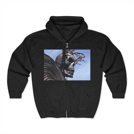 Skull Warrior - Unisex Full Zip Hooded Sweatshirt