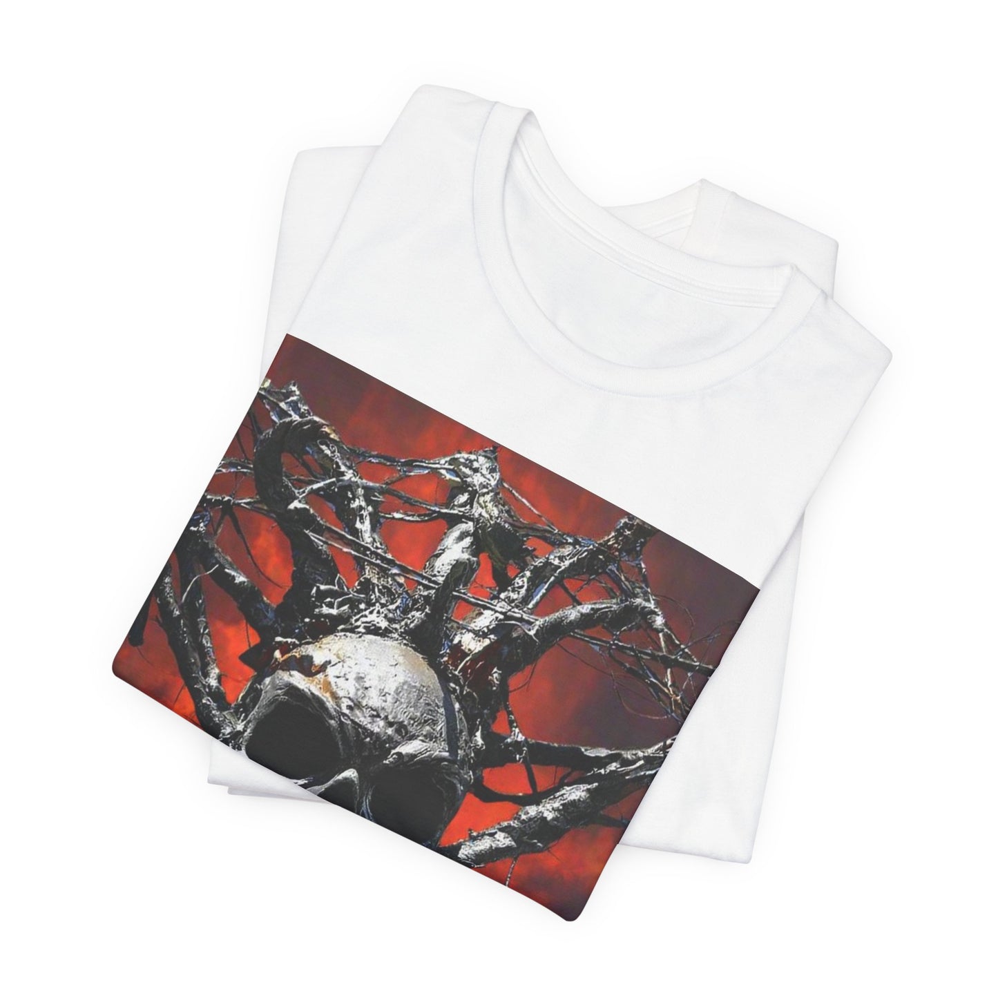 Skull Warrior Inferno Stare - Unisex Jersey Short Sleeve Tee