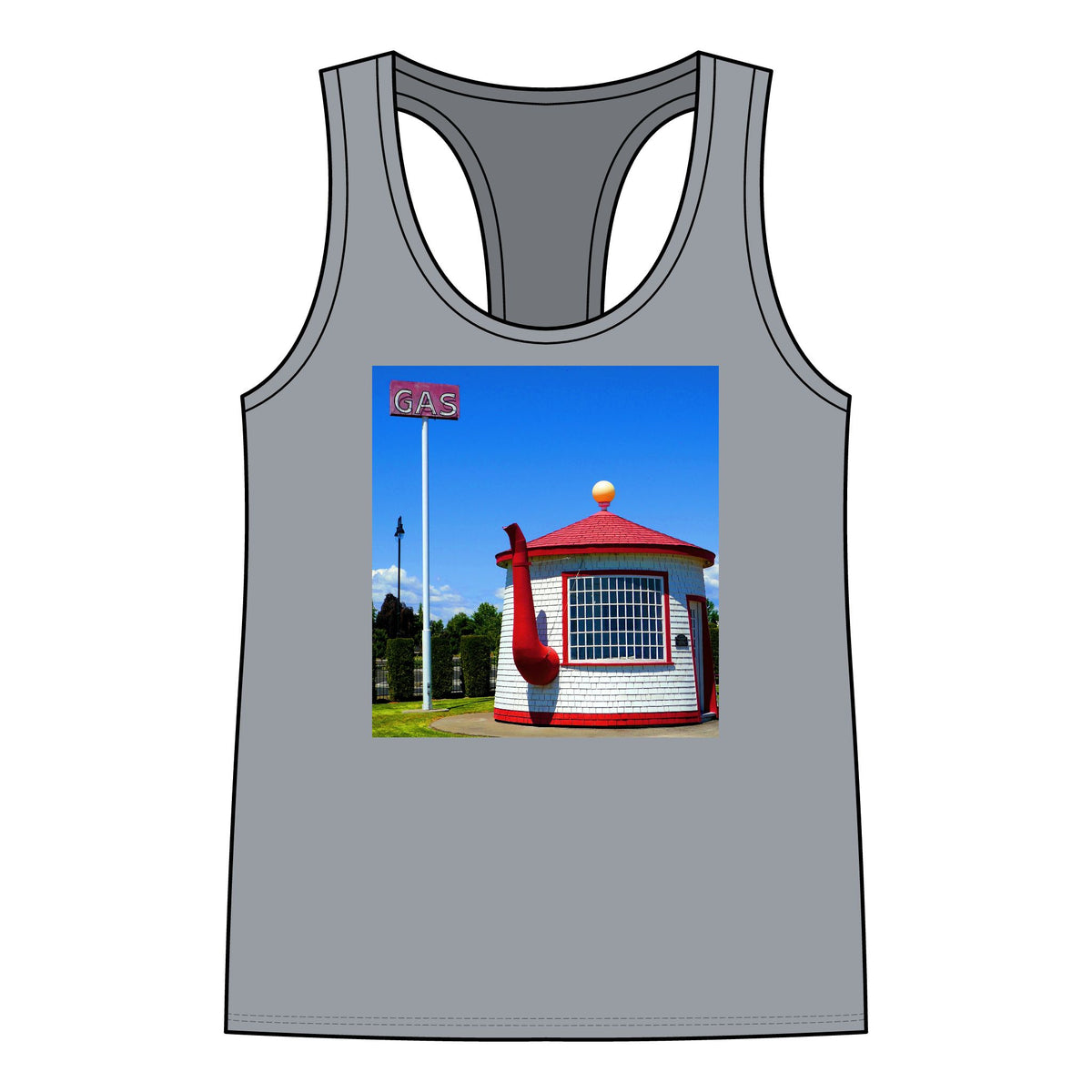 Historic Teapot Dome Service Station - Women's Jersey Racerback Tank