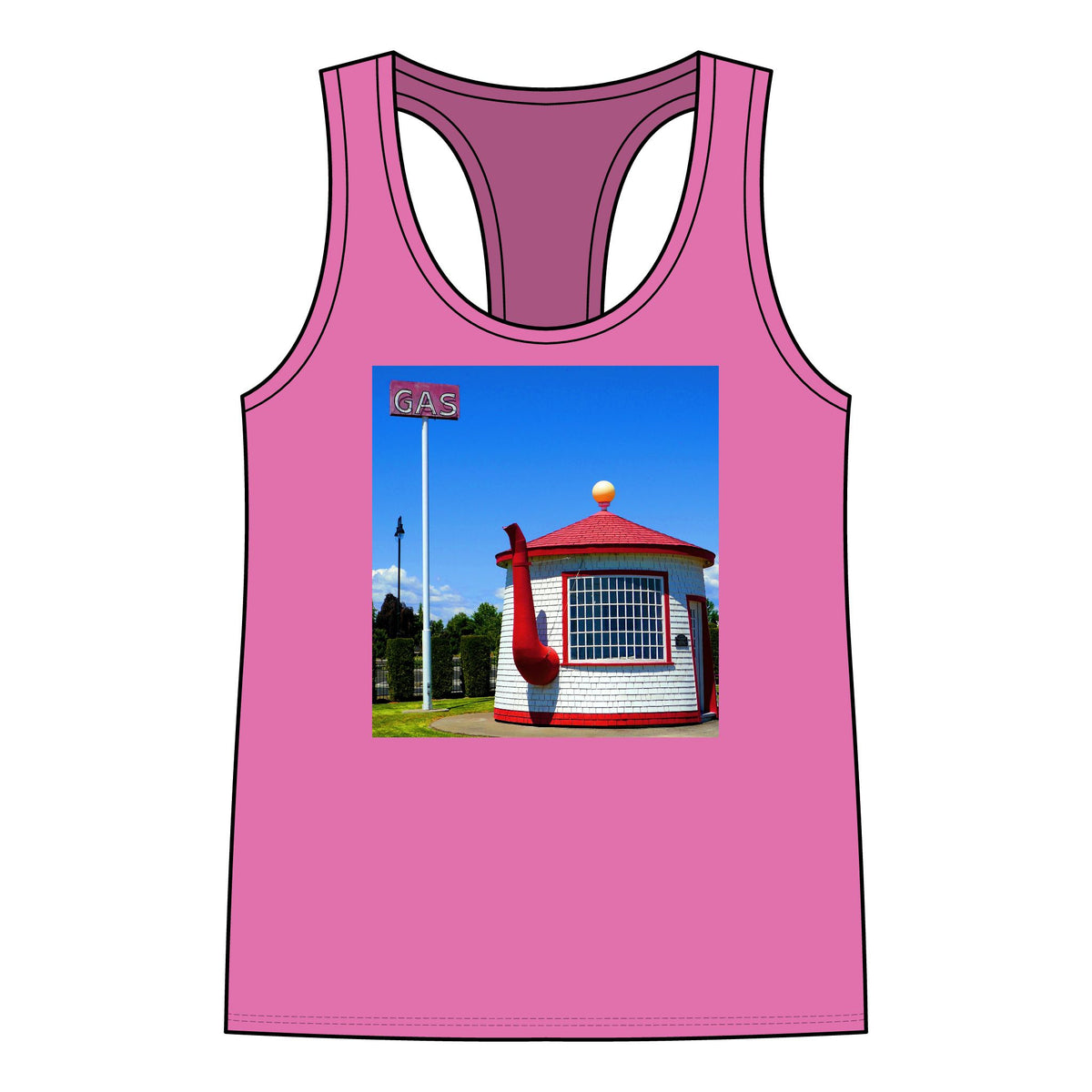 Historic Teapot Dome Service Station - Women's Jersey Racerback Tank