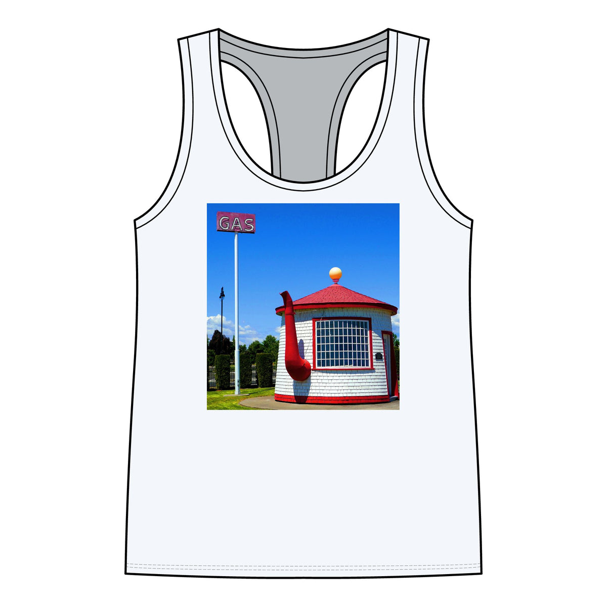 Historic Teapot Dome Service Station - Women's Jersey Racerback Tank