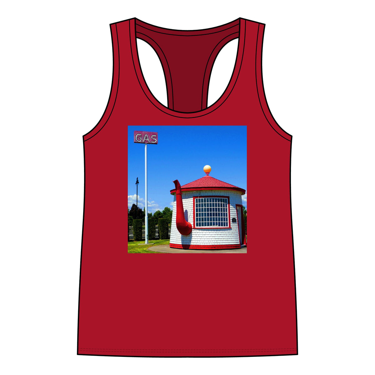 Historic Teapot Dome Service Station - Women's Jersey Racerback Tank