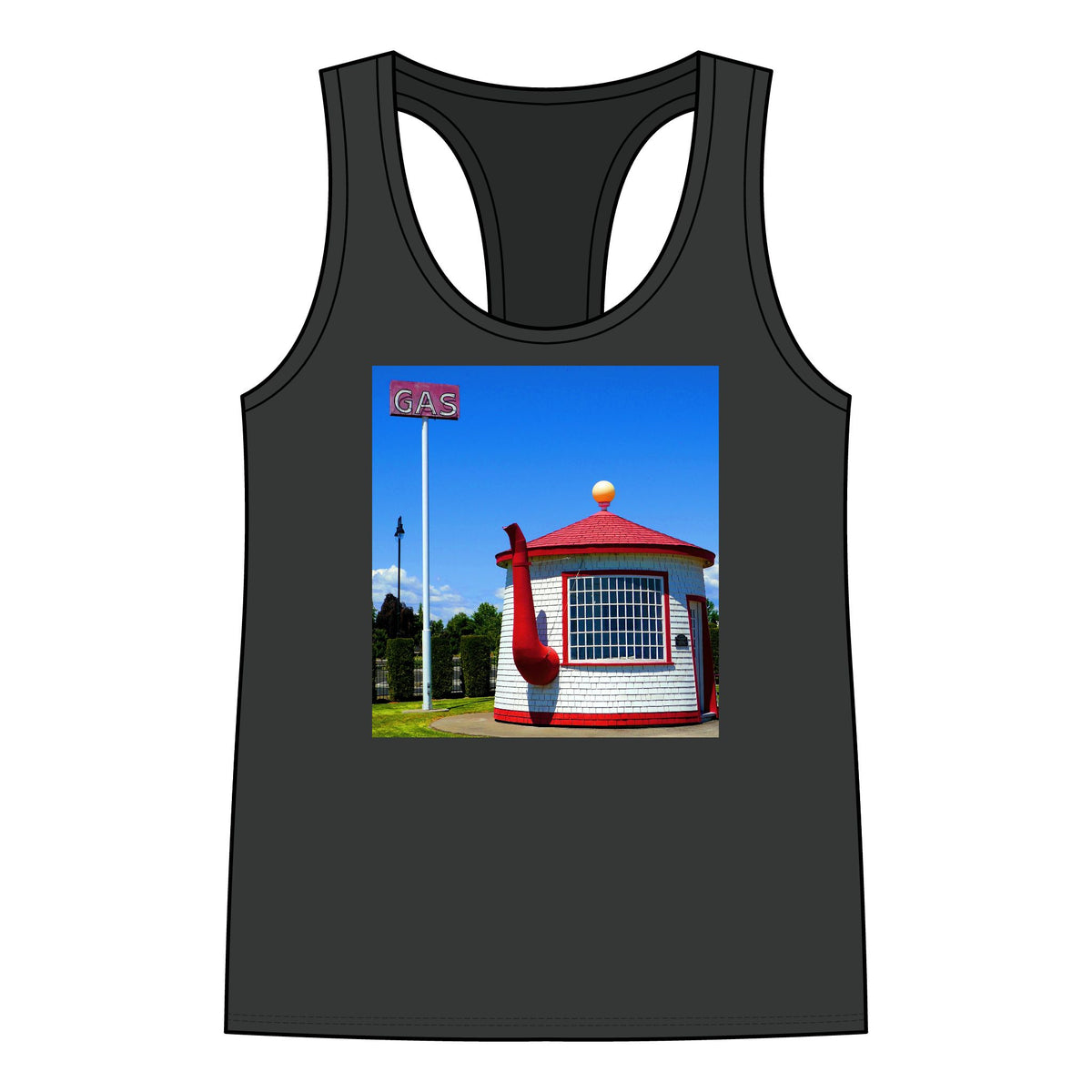 Historic Teapot Dome Service Station - Women's Jersey Racerback Tank