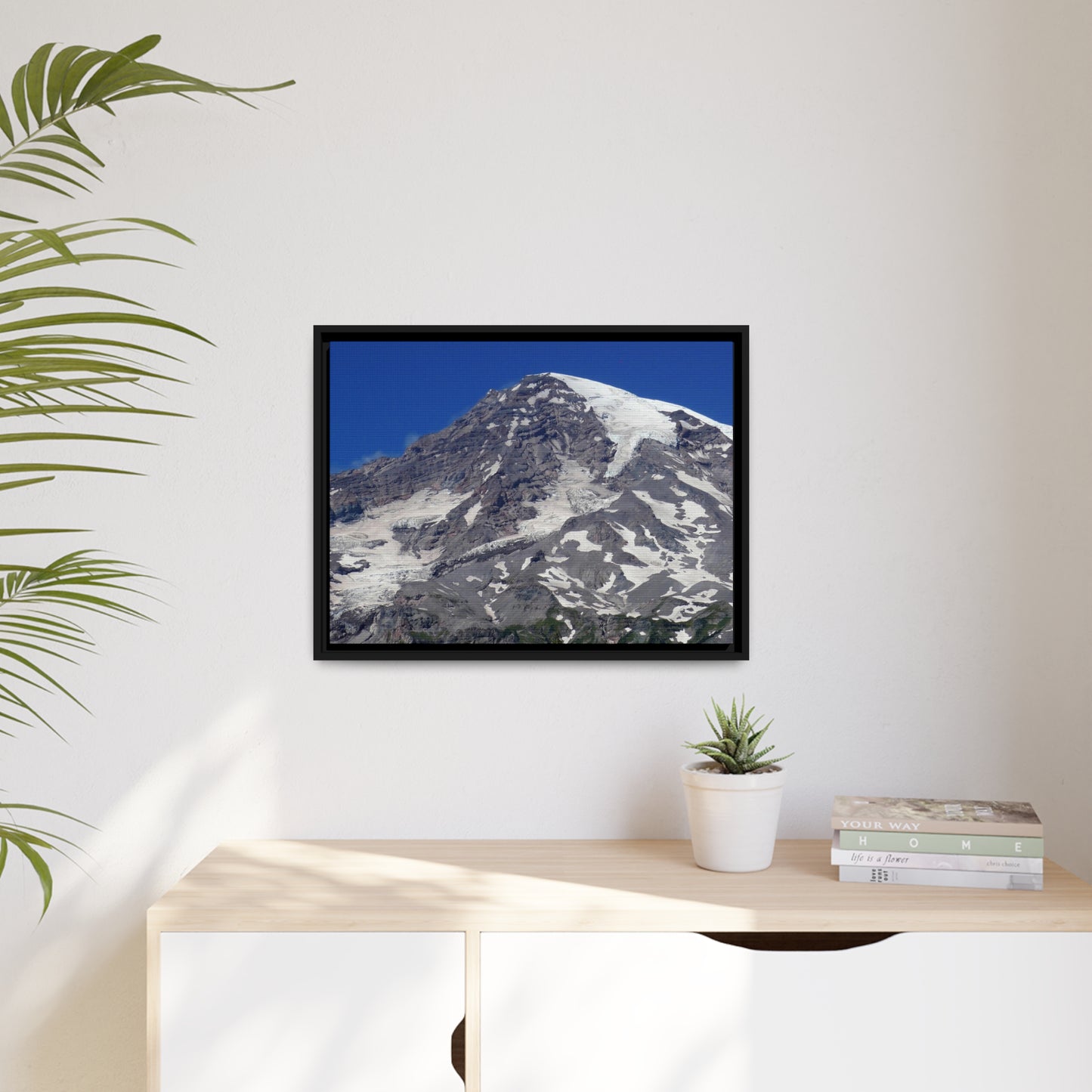 Majestic Mt. Rainier - Matte Canvas, Black Frame - Fry1Productions