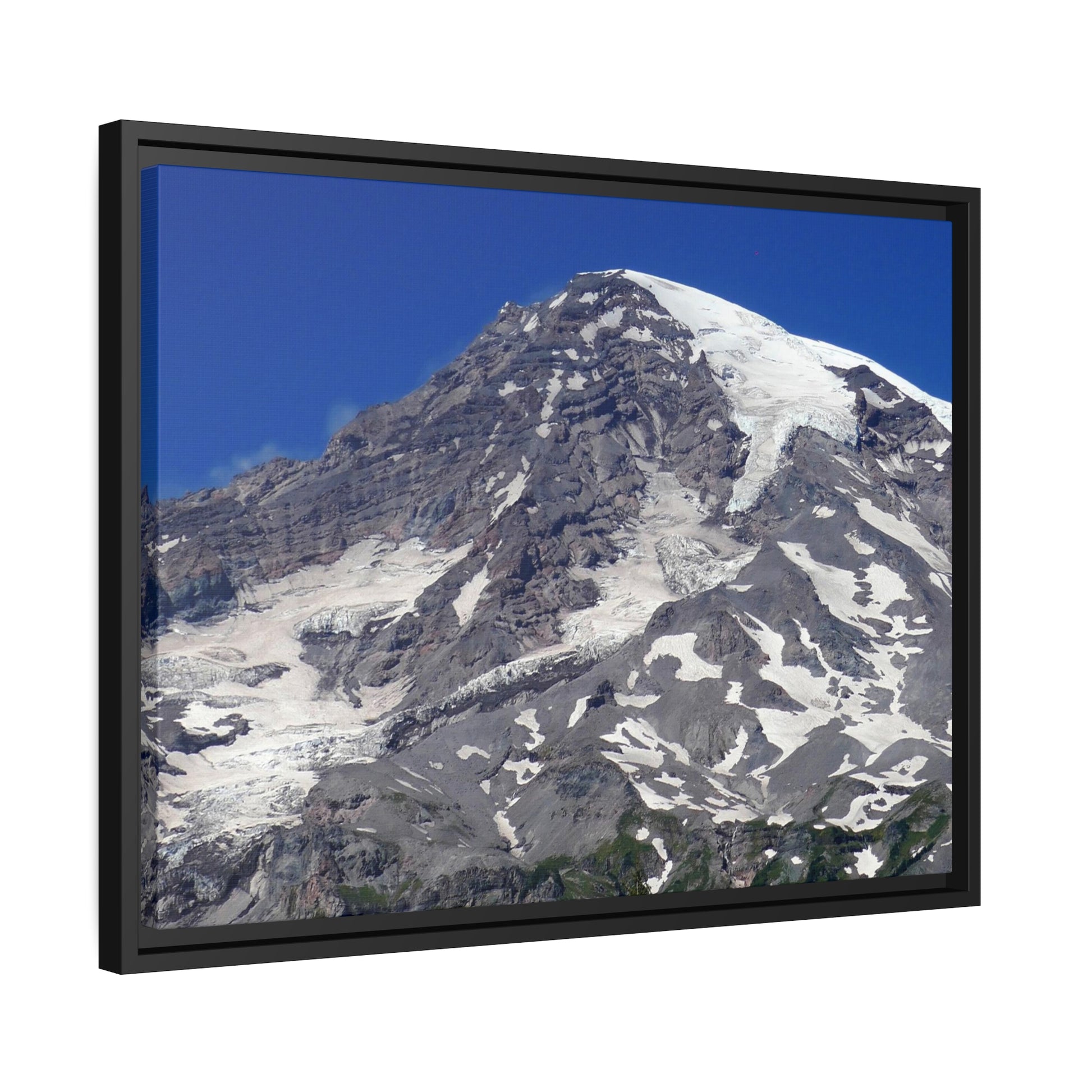 Majestic Mt. Rainier - Matte Canvas, Black Frame - Fry1Productions