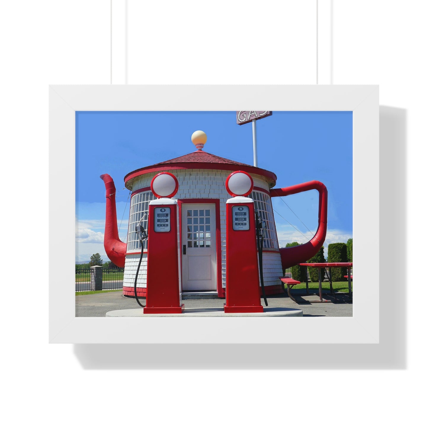 Awesome Teapot Dome Service Station - Framed Horizontal Poster