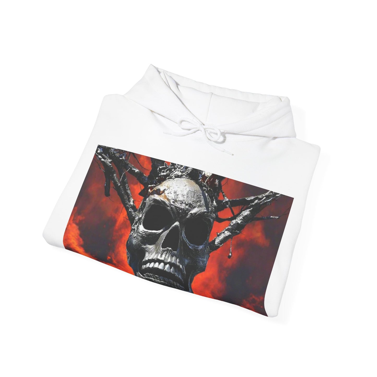 Skull Warrior Inferno Stare - Unisex Heavy Blend Hooded Sweatshirt